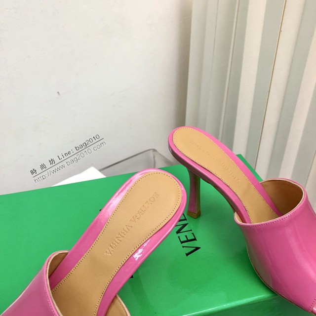 BOTTEGA VENETA高端時尚女鞋 寶緹嘉漆皮版2022-22早春最新高跟涼鞋拖鞋 dx3541